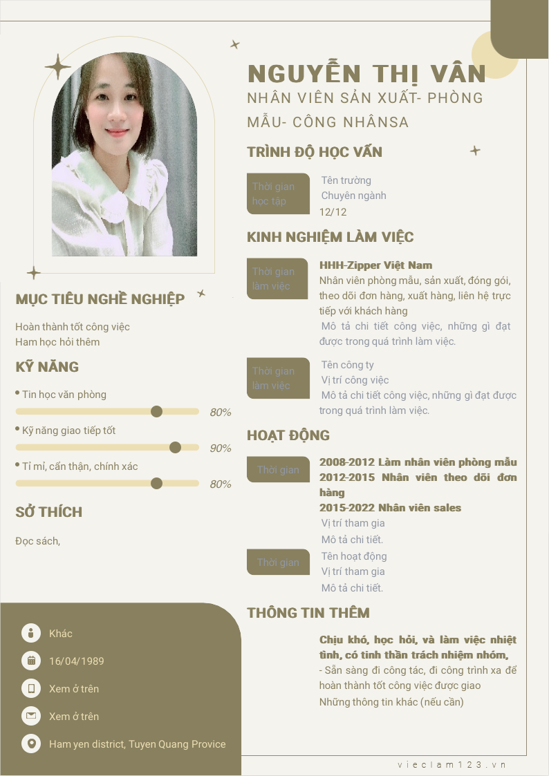 ảnh cv