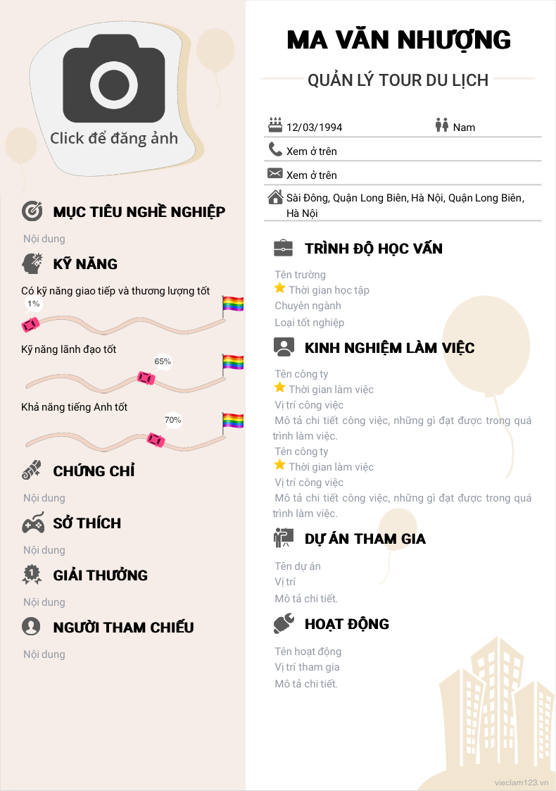 ảnh cv