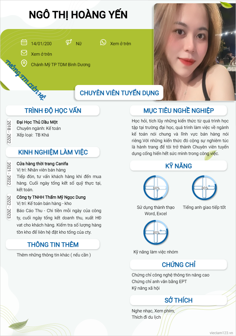 ảnh cv