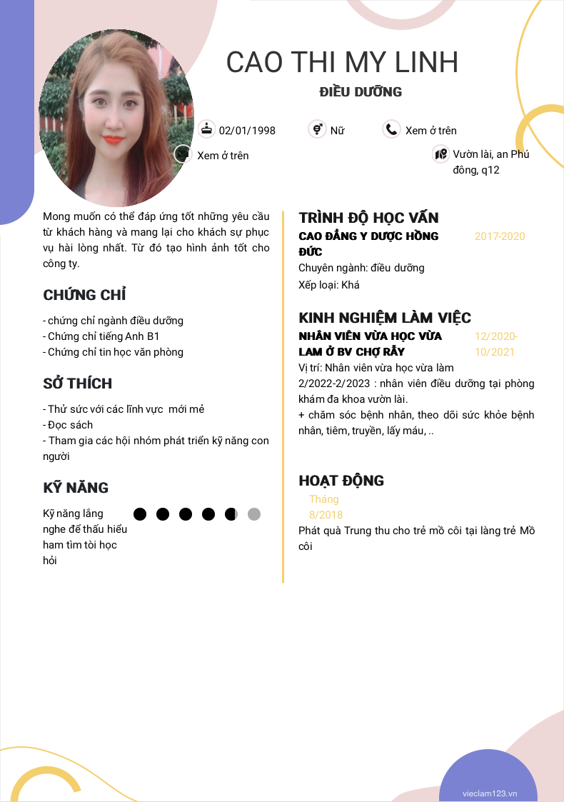 ảnh cv