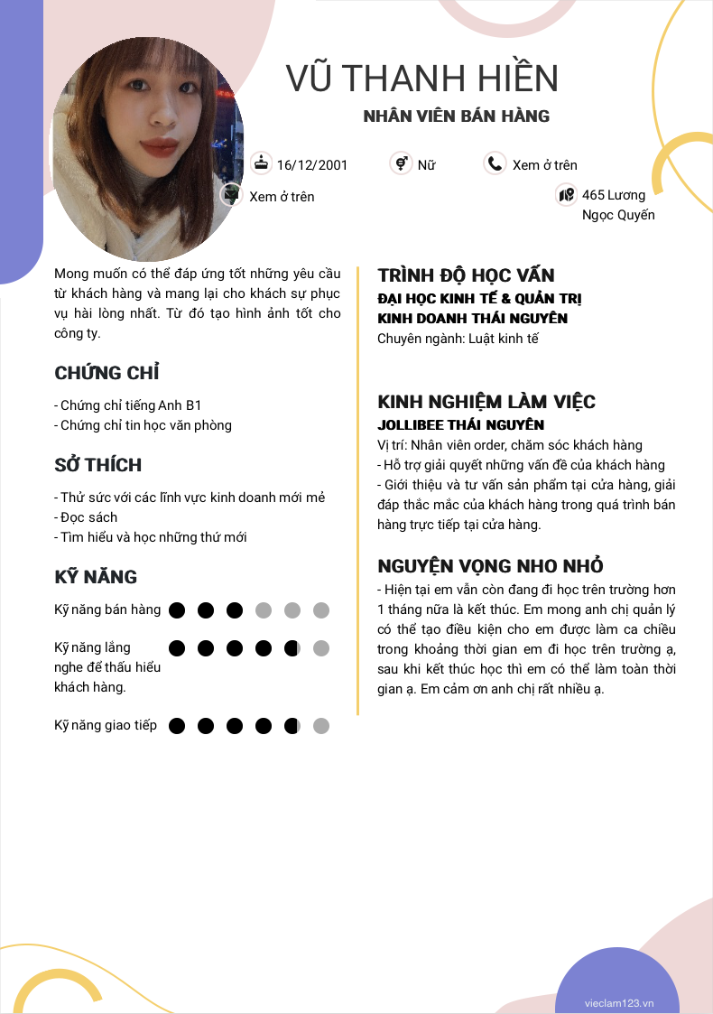 ảnh cv