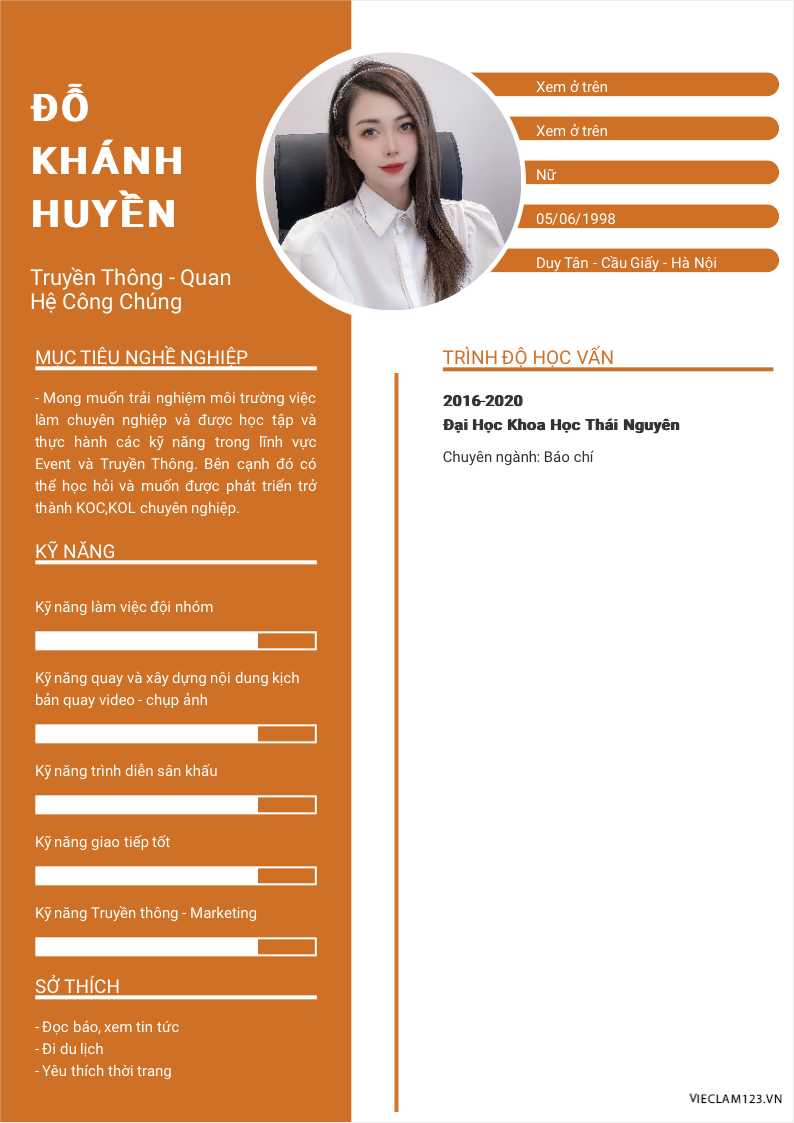 ảnh cv