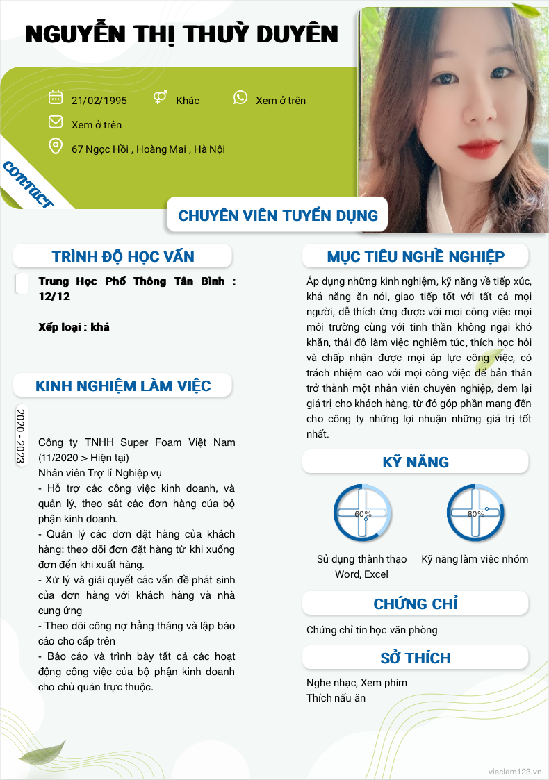 ảnh cv