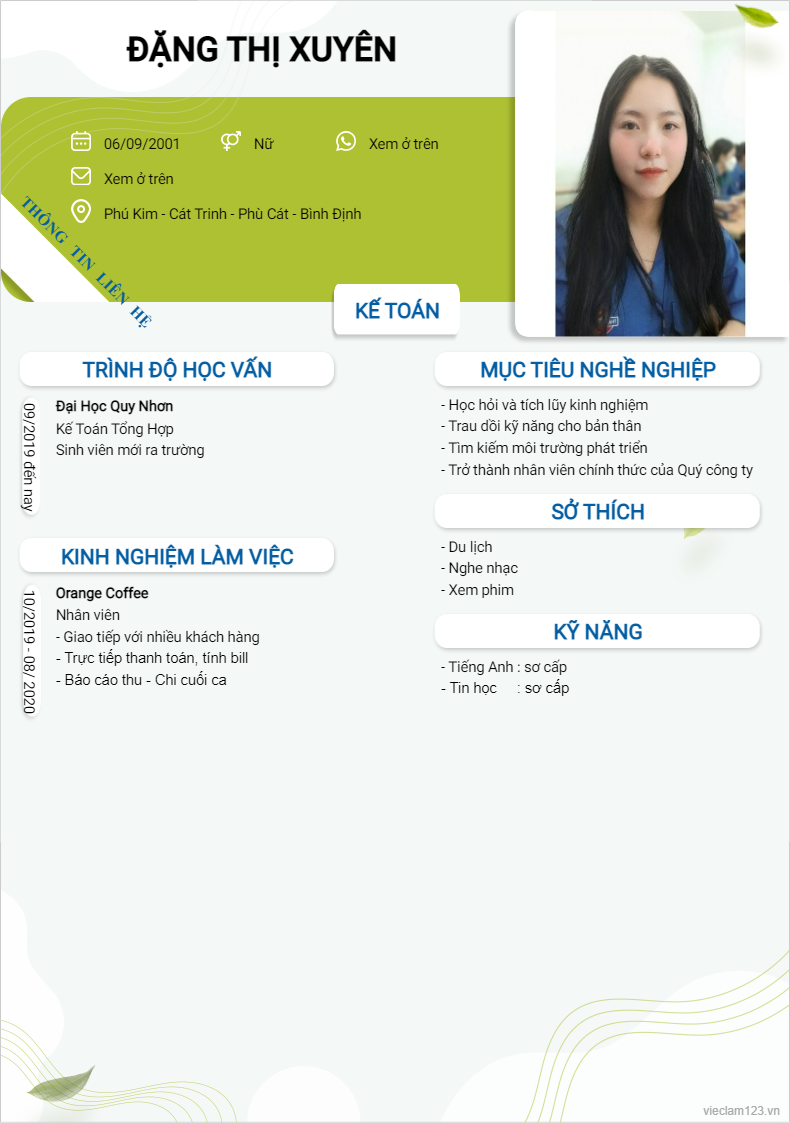 ảnh cv