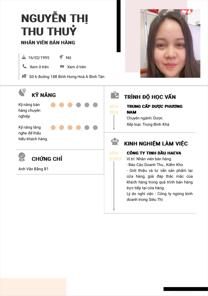 ảnh cv