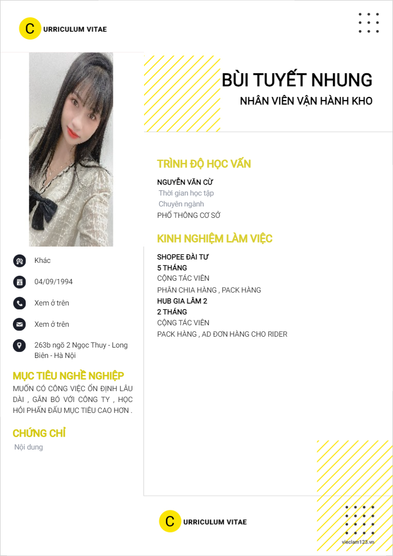 ảnh cv