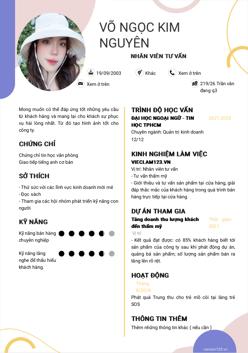 ảnh cv