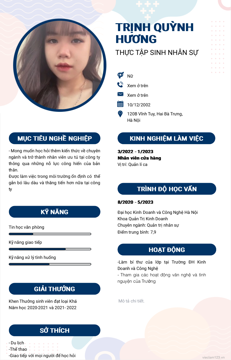 ảnh cv