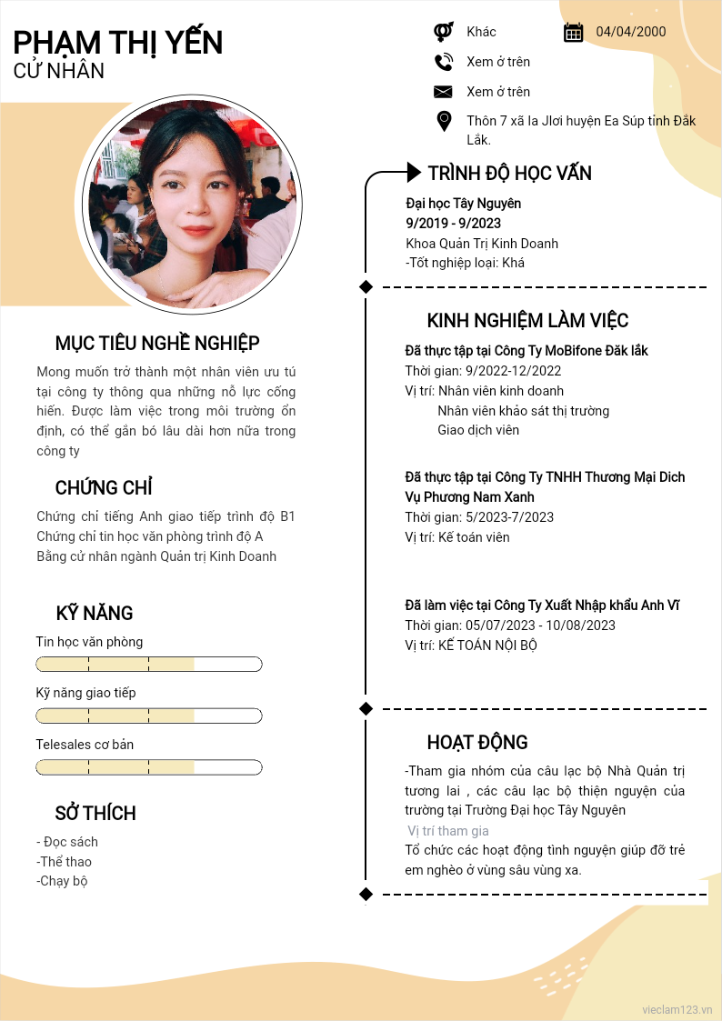 ảnh cv