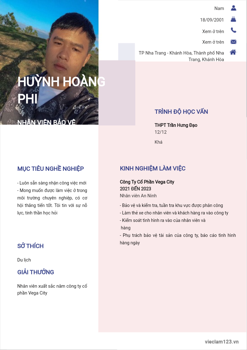 ảnh cv