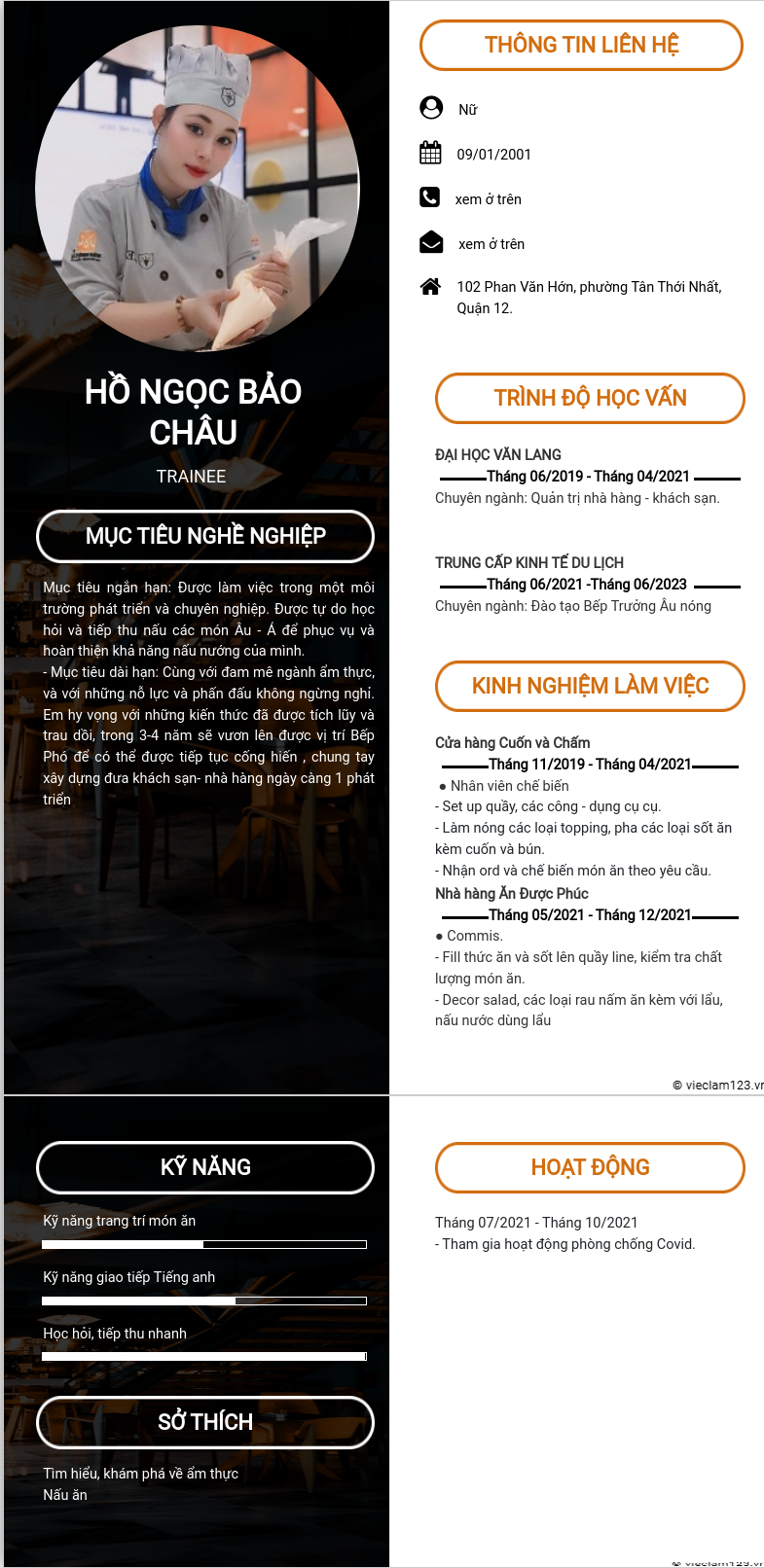 ảnh cv