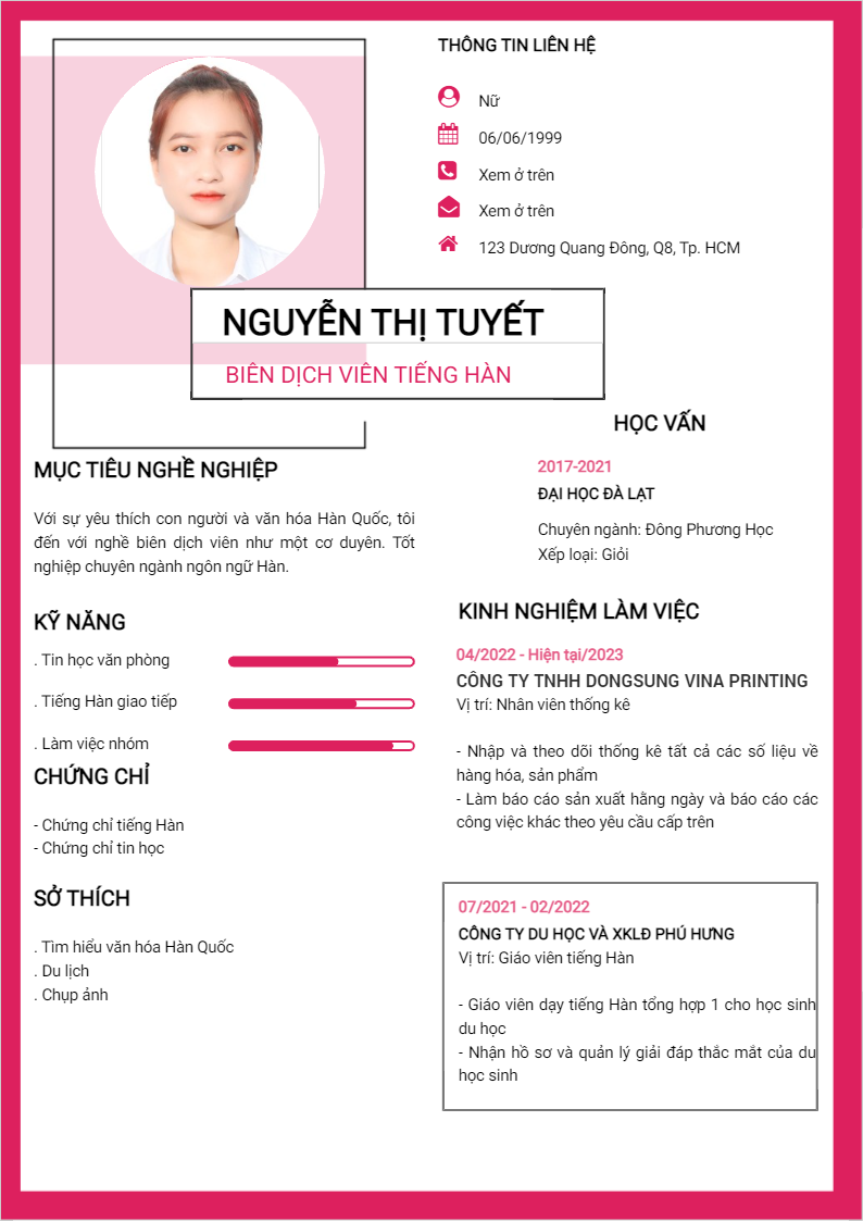 ảnh cv