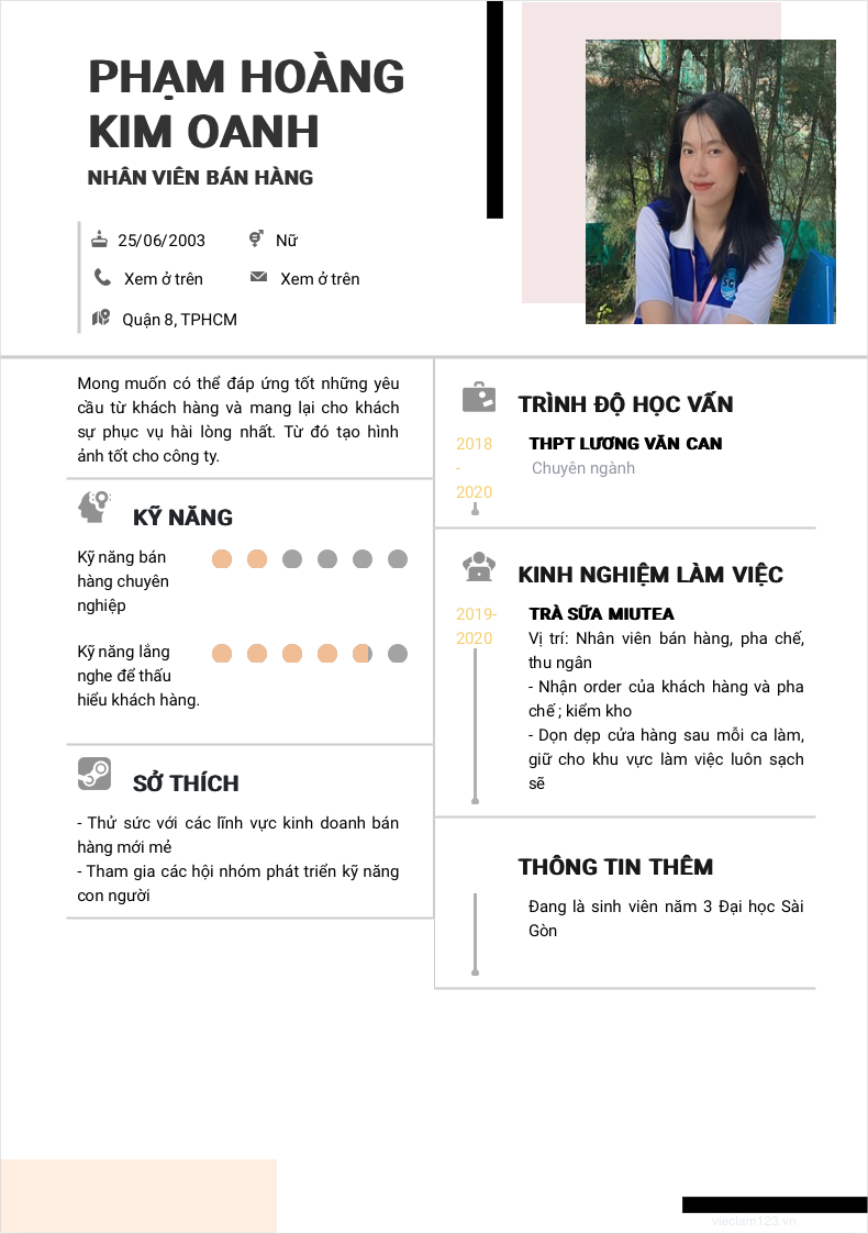 ảnh cv