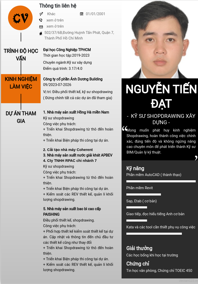 ảnh cv