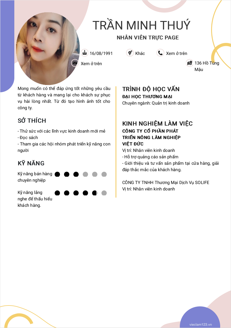 ảnh cv