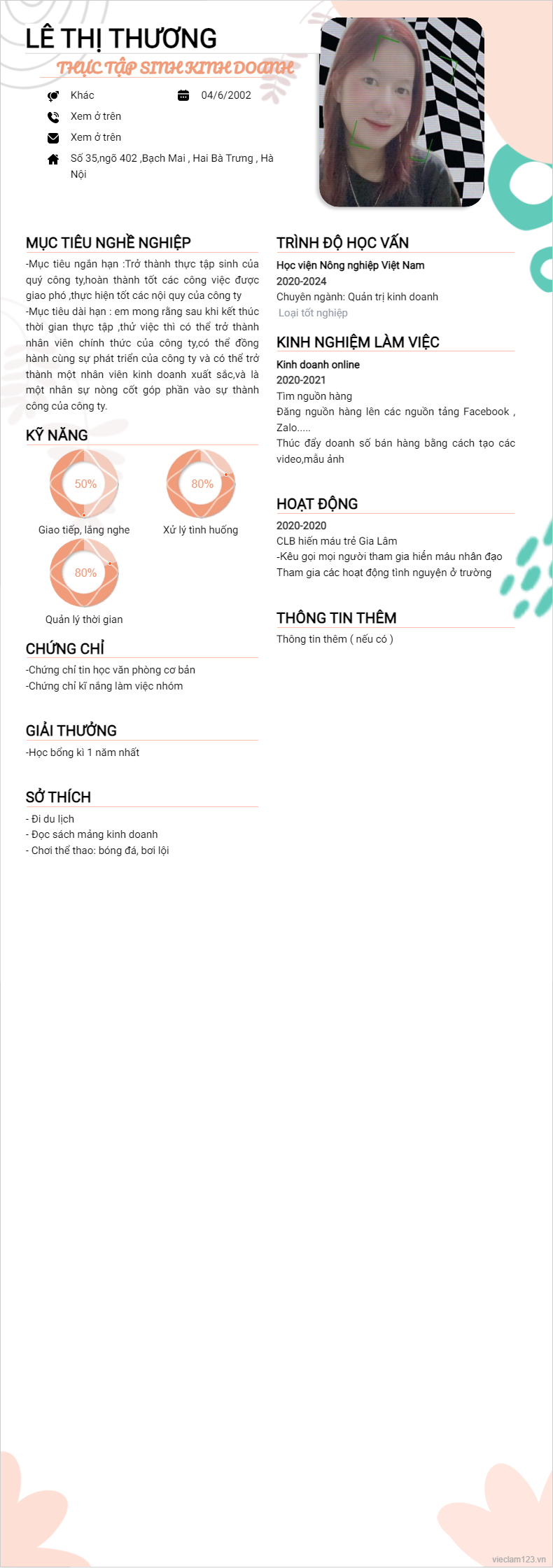 ảnh cv