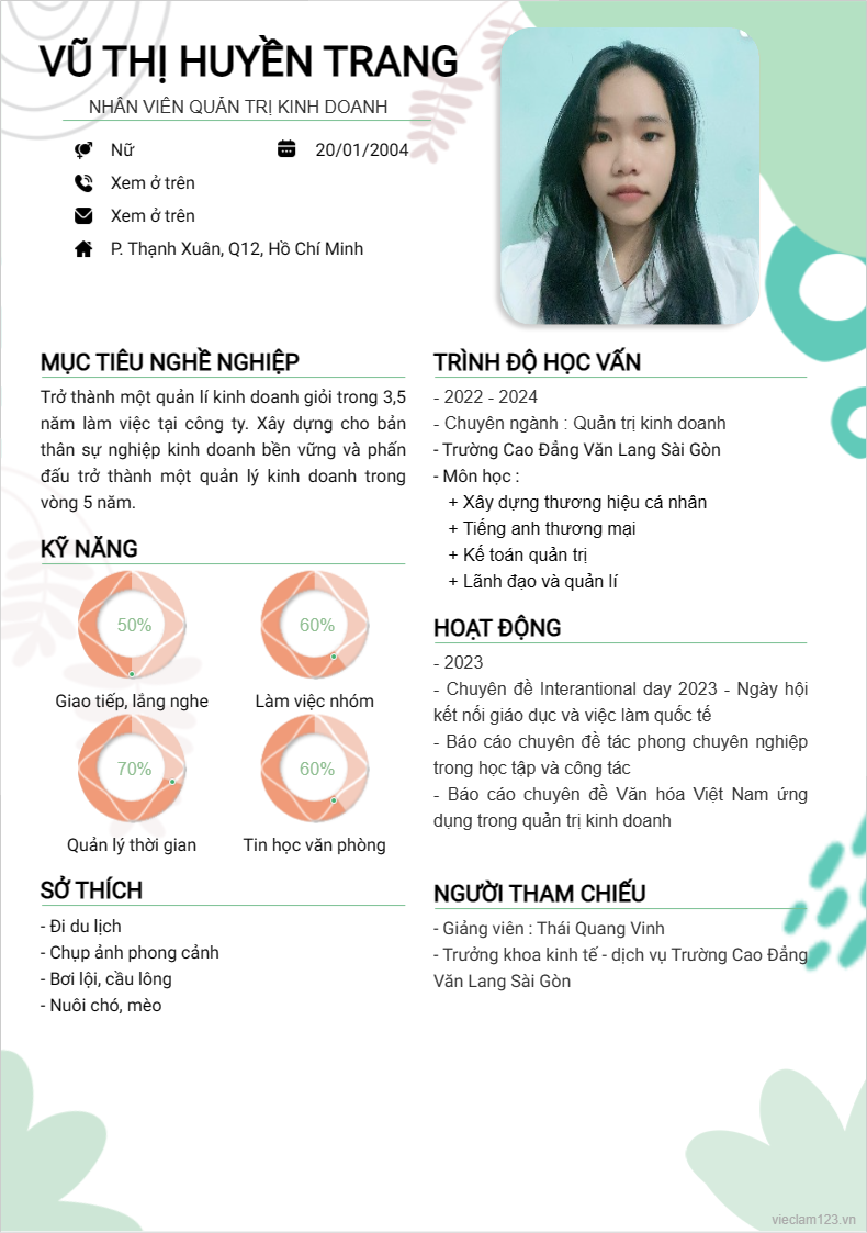 ảnh cv