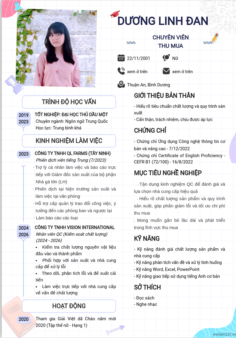 ảnh cv