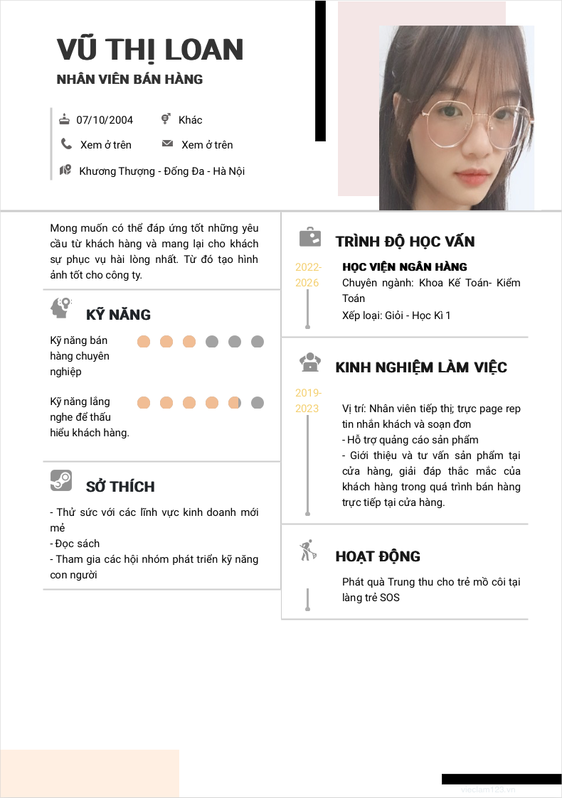 ảnh cv