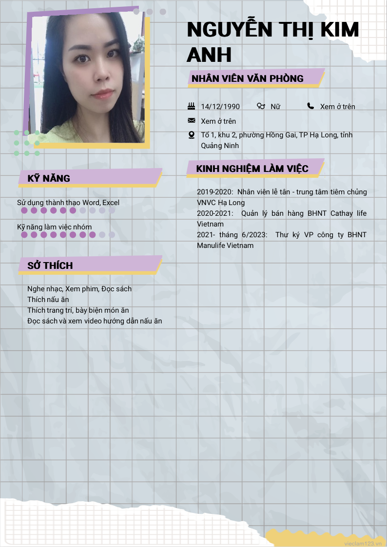 ảnh cv