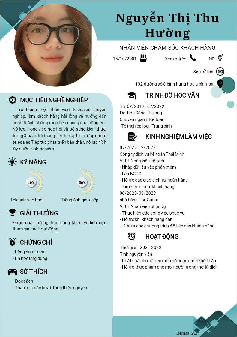 ảnh cv