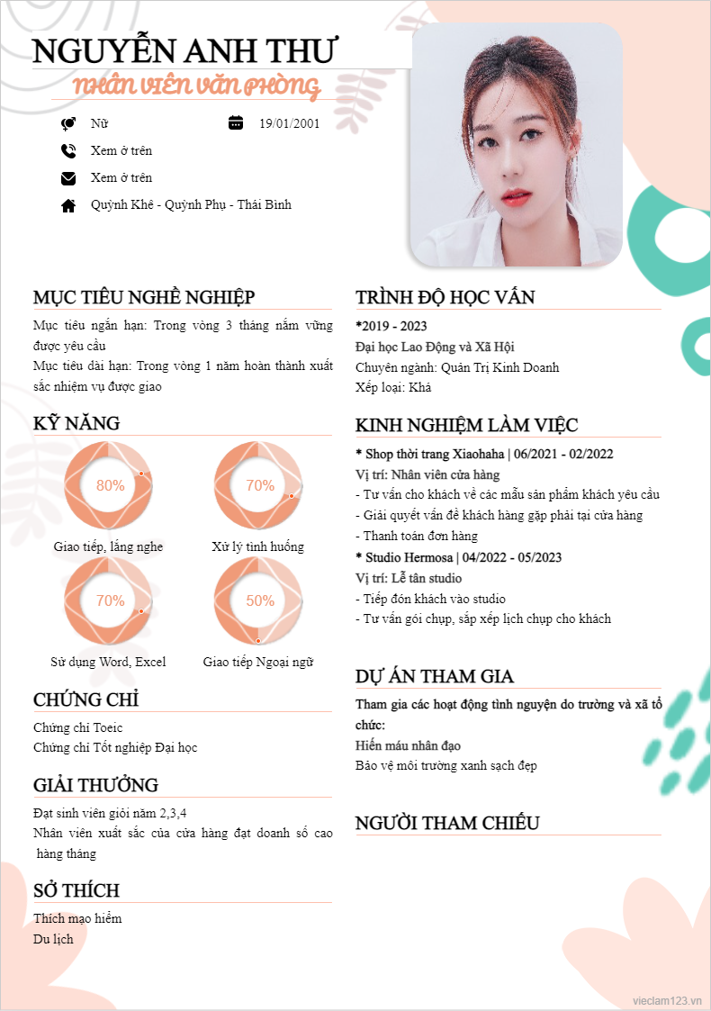 ảnh cv