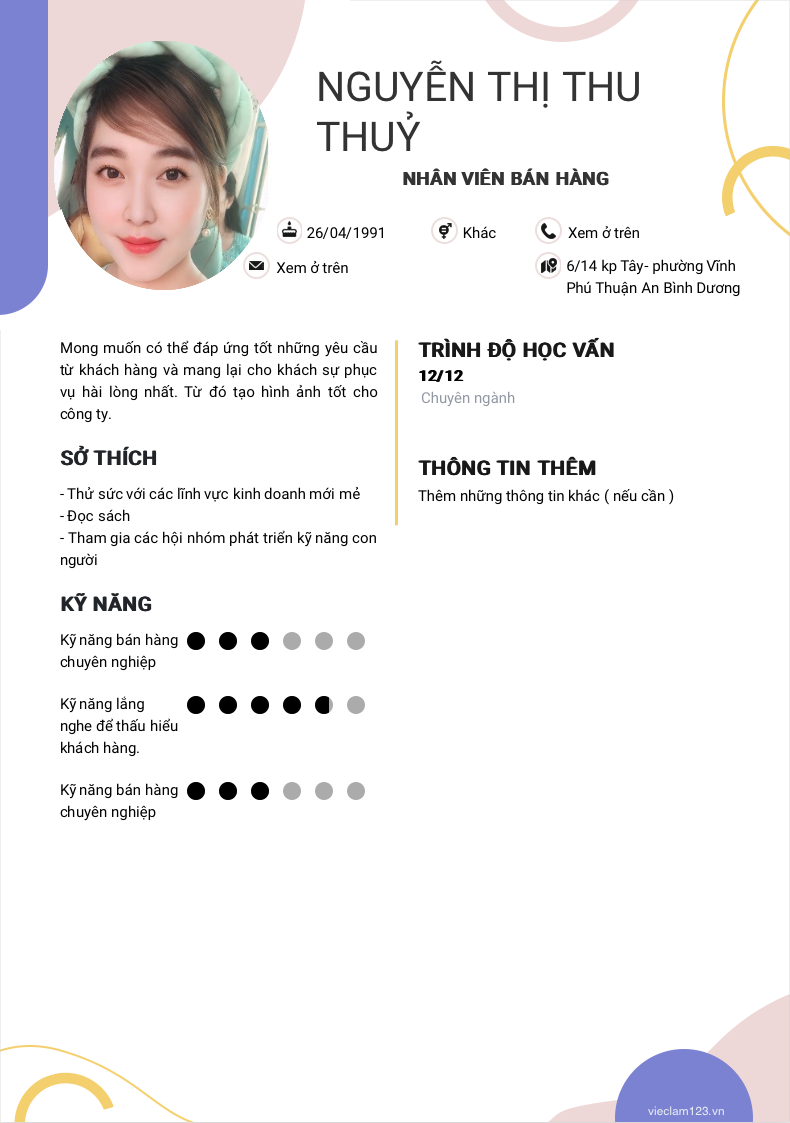 ảnh cv