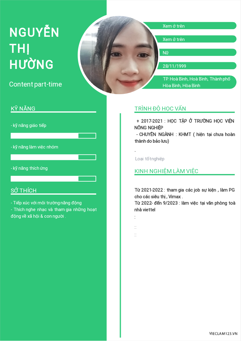 ảnh cv