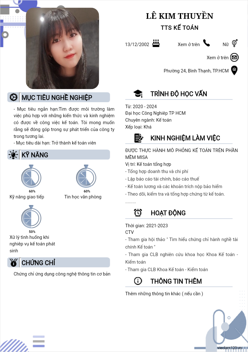 ảnh cv