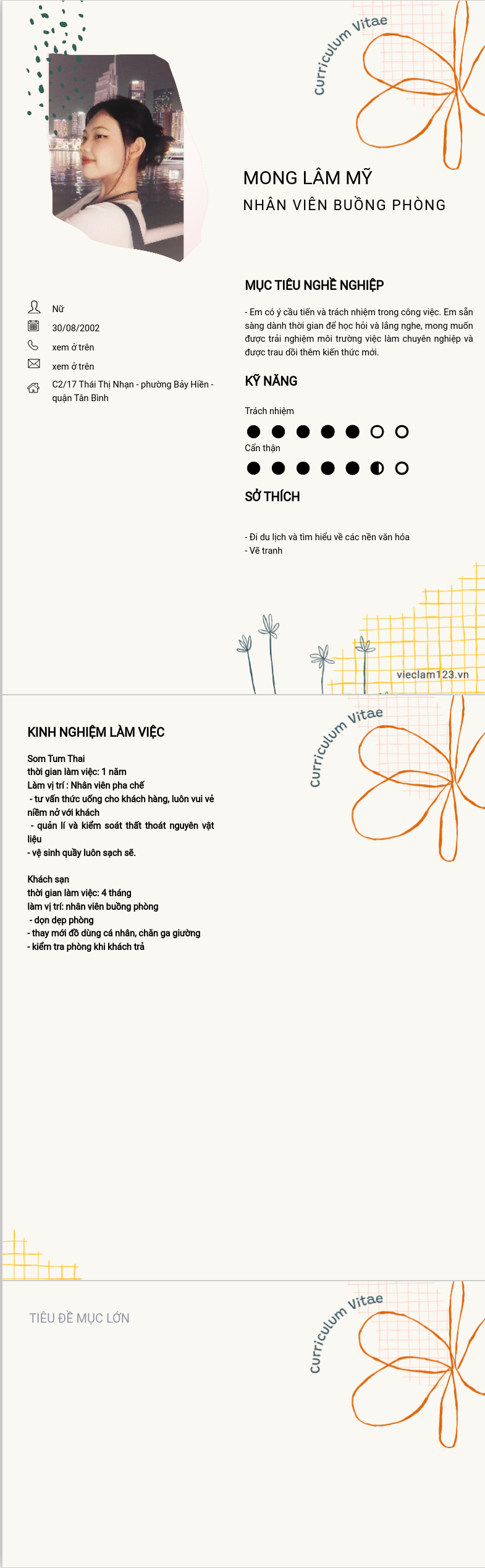 ảnh cv