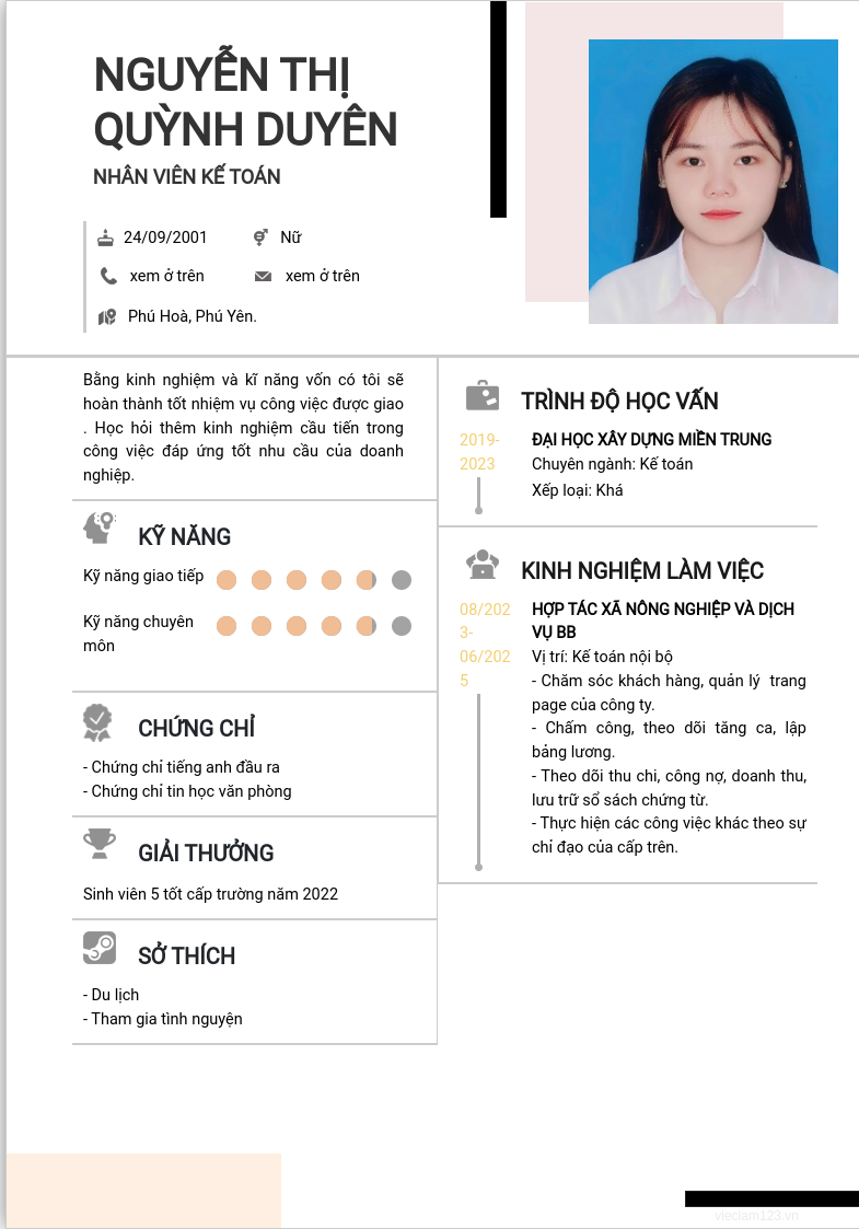 ảnh cv