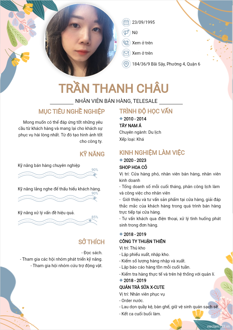 ảnh cv