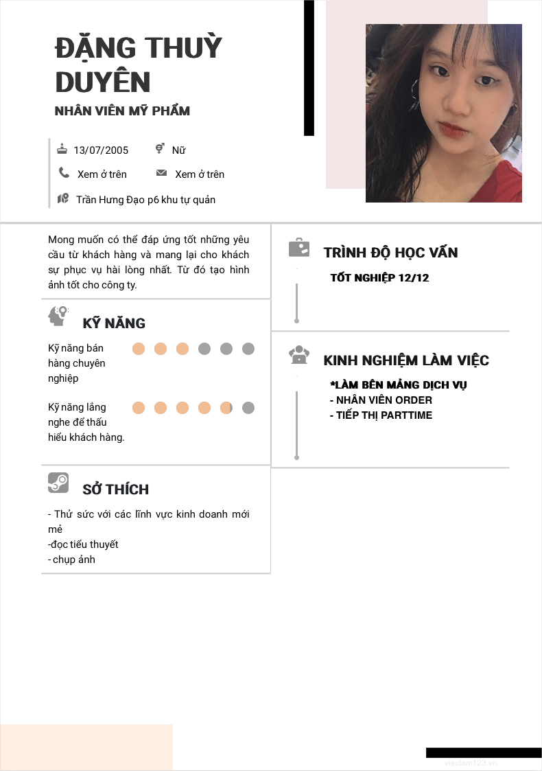 ảnh cv