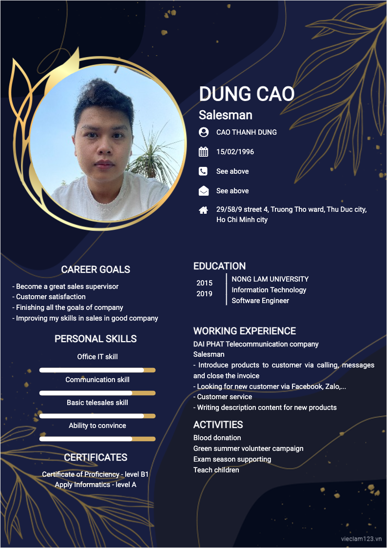 ảnh cv