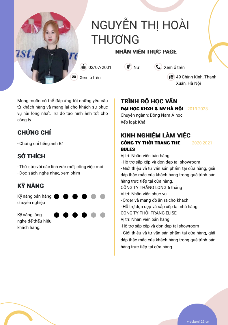 ảnh cv