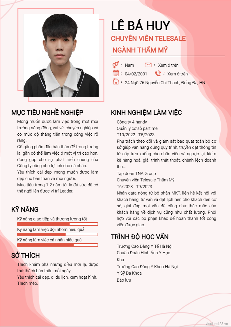 ảnh cv