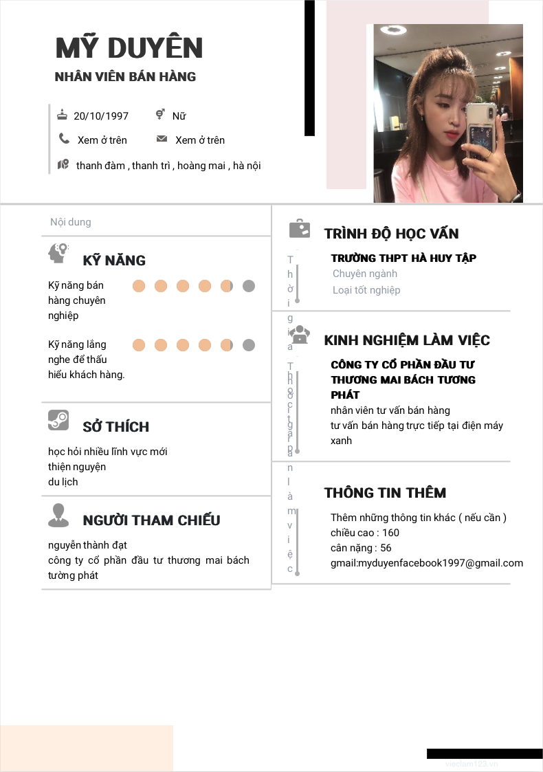 ảnh cv