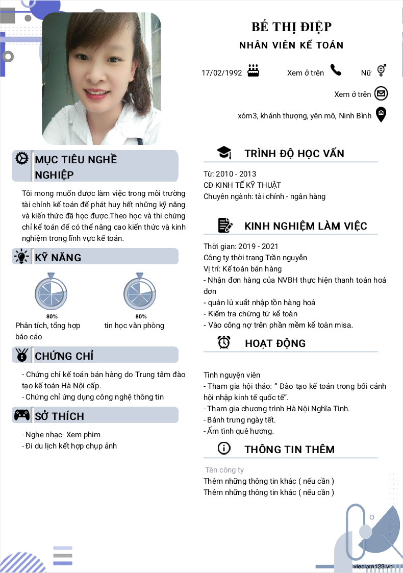 ảnh cv