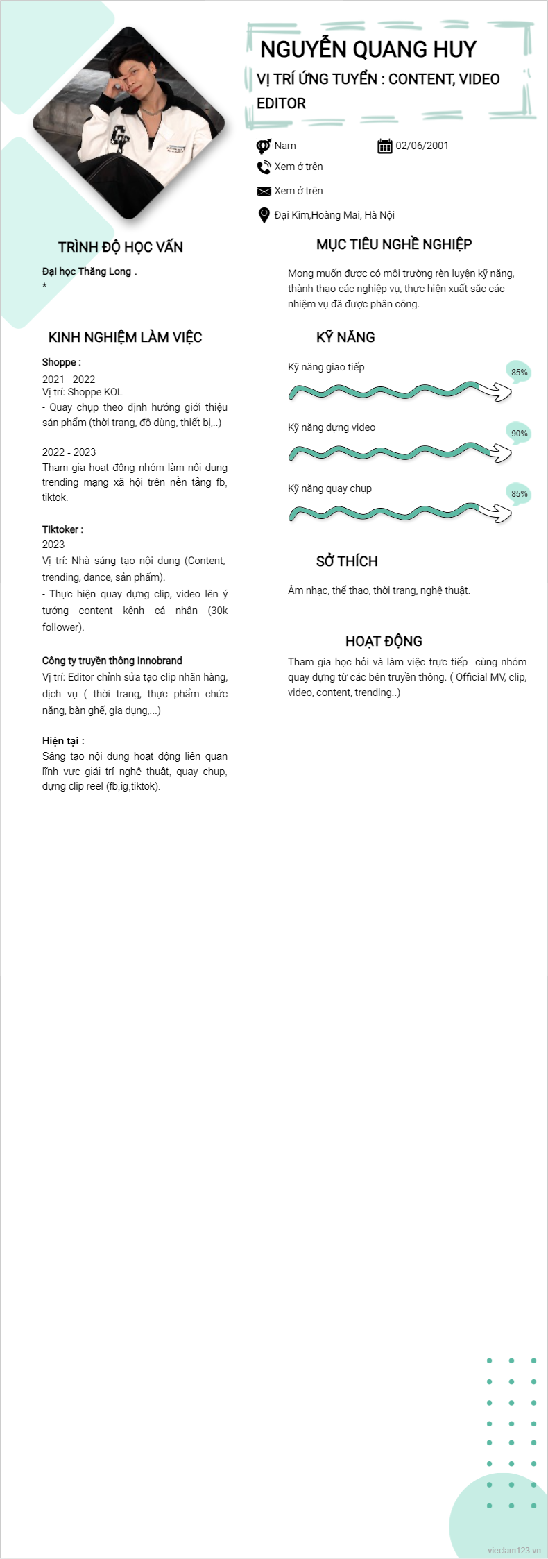 ảnh cv