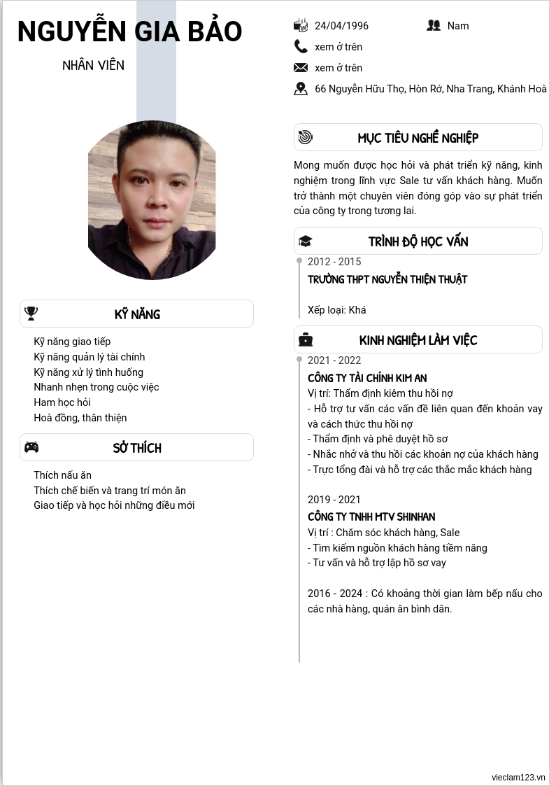 ảnh cv
