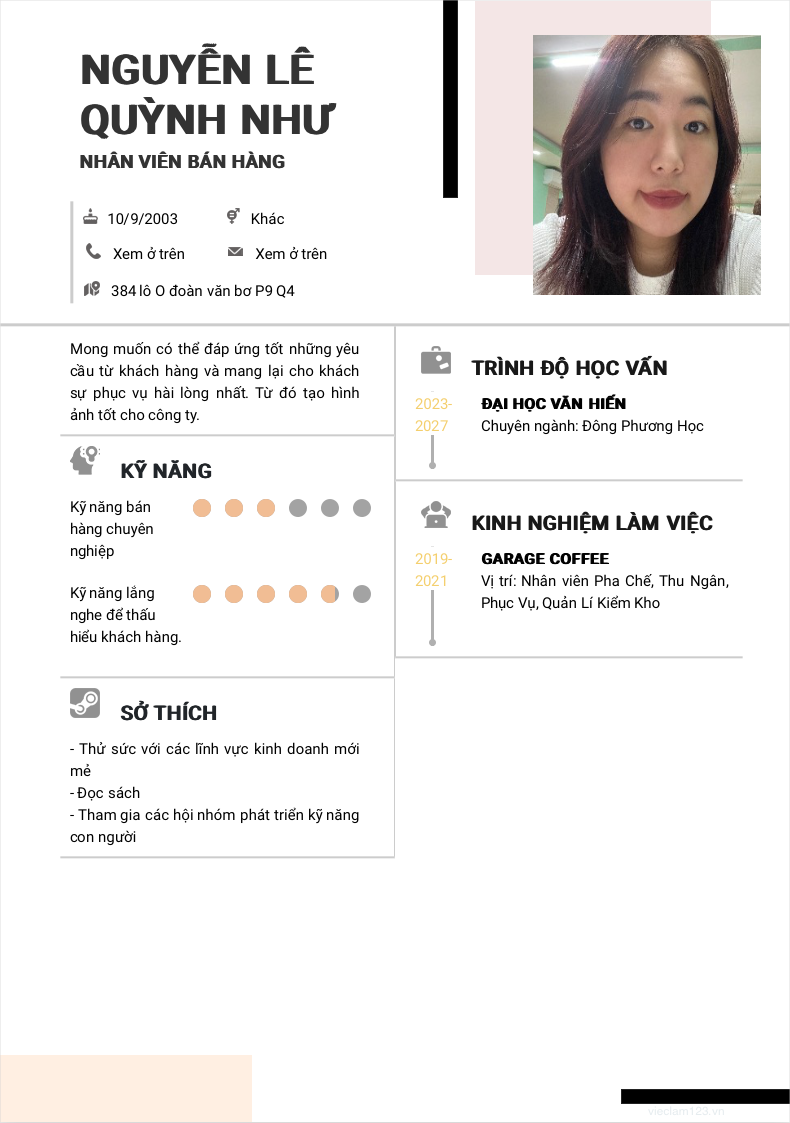 ảnh cv