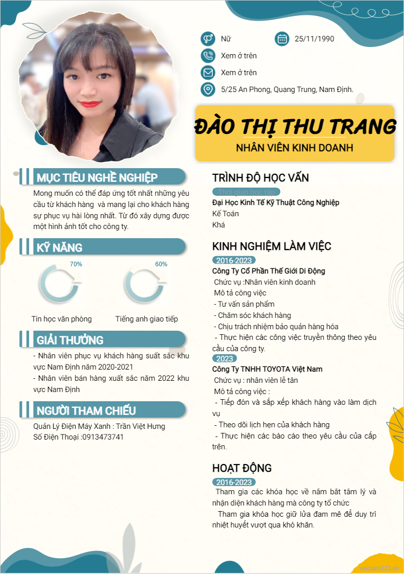 ảnh cv