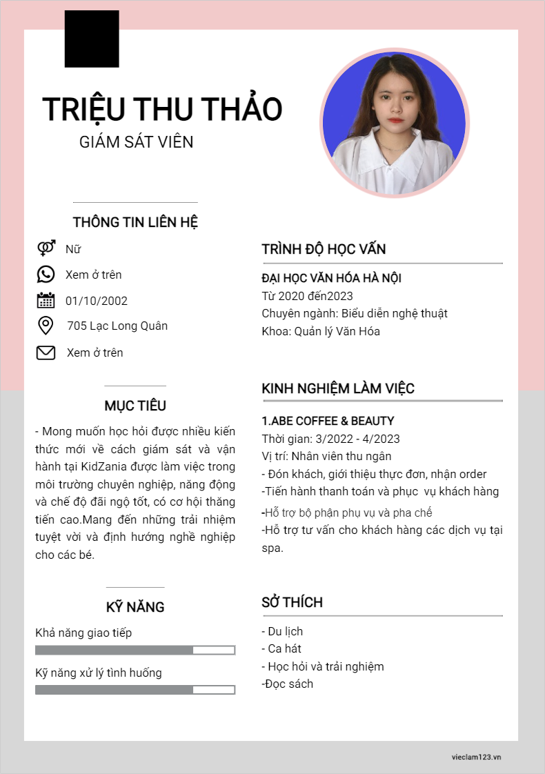 ảnh cv