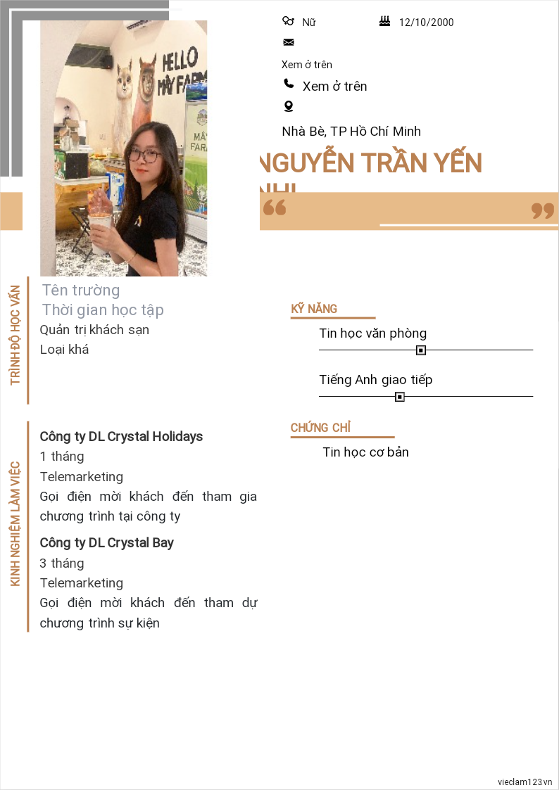 ảnh cv