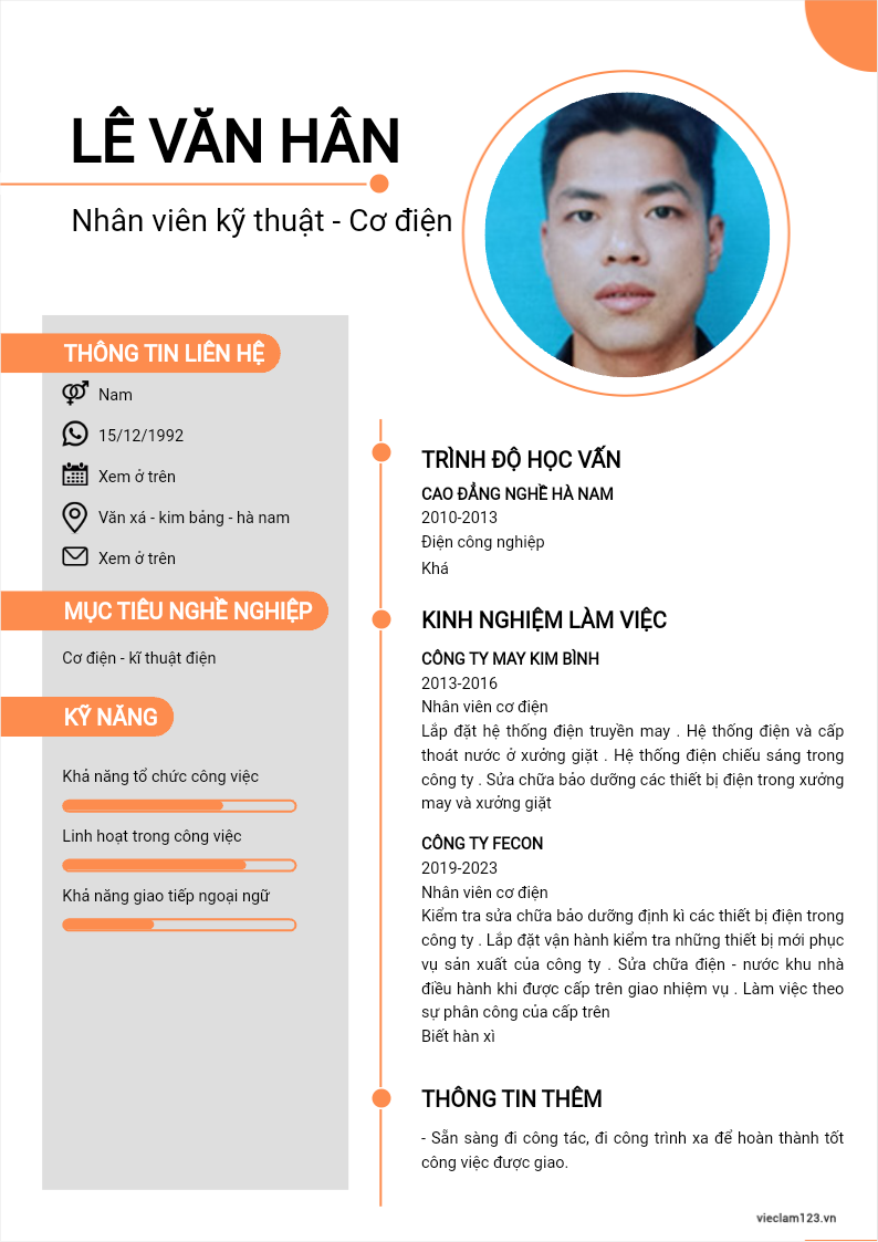 ảnh cv