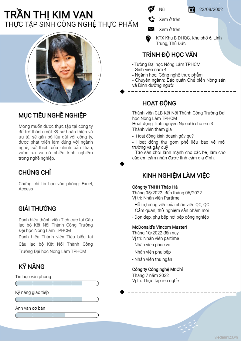 ảnh cv