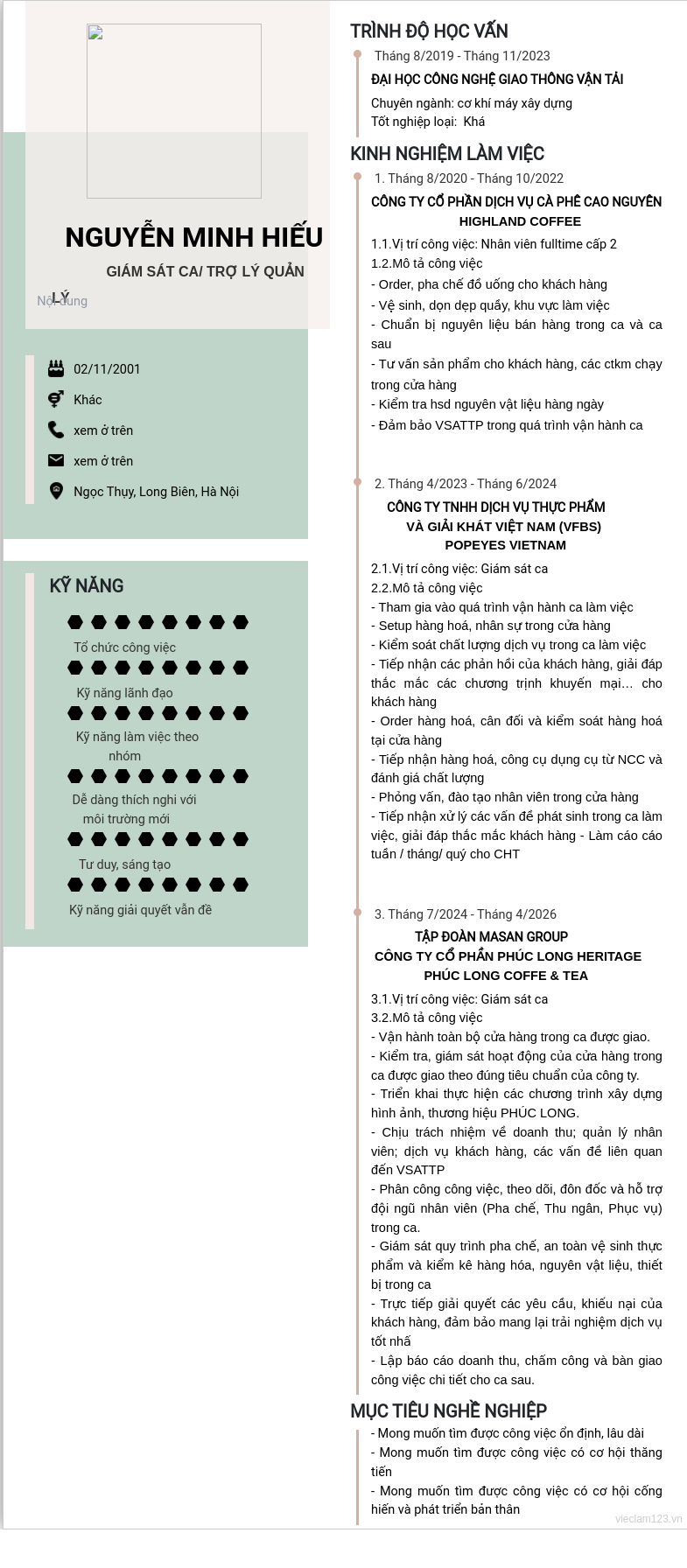 ảnh cv