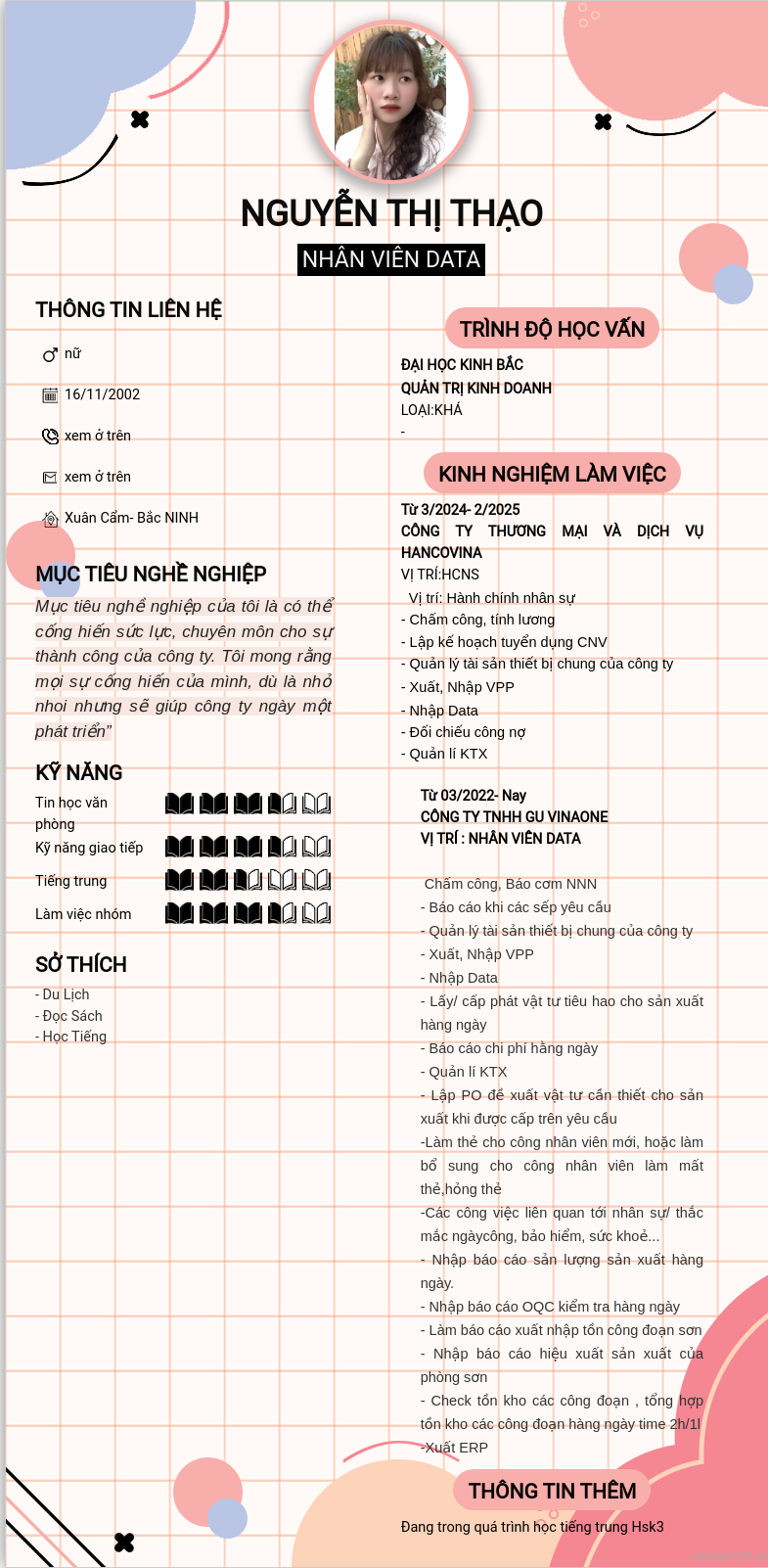 ảnh cv