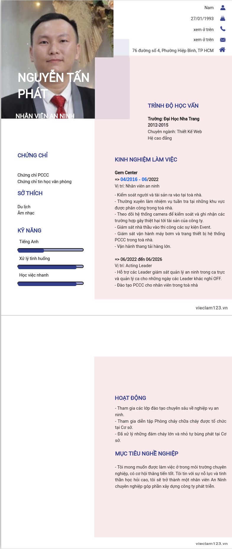 ảnh cv