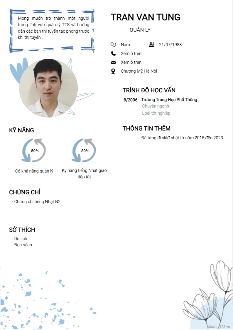 ảnh cv